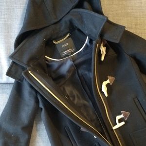J. Crew Melton Wool Toggle Coat Size 2 Tall